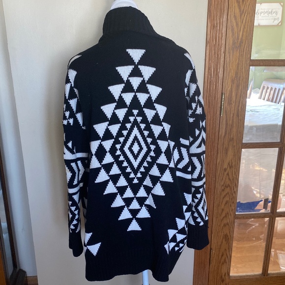 EXPRESS Women's Aztec Open Sweater Size M - Picture 4 of 6